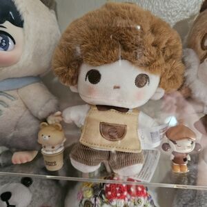 POP MART DIMOO COFFEE Cute Plush Doll with Brown Hair and Outfit